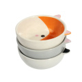 Ceramic Pet Cat Dog Food Bowl con soporte